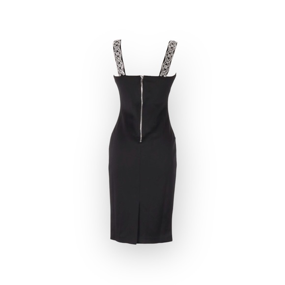 new Ted Baker ❃ Crystal Embellished Strap Midi Cocktail Dress ❃ Black Small 4 6 - Picture 9 of 15